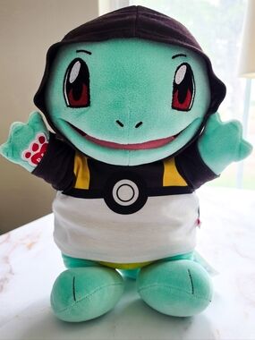 Build-A-Bear Pokemon Squirtle Plush with Black Ultra Ball Hoodie 2017